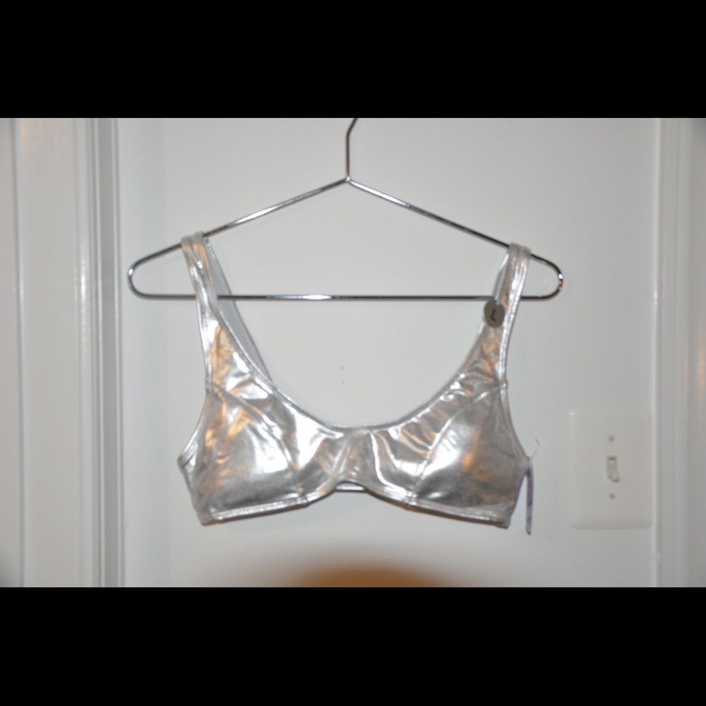 Metallic bikini top